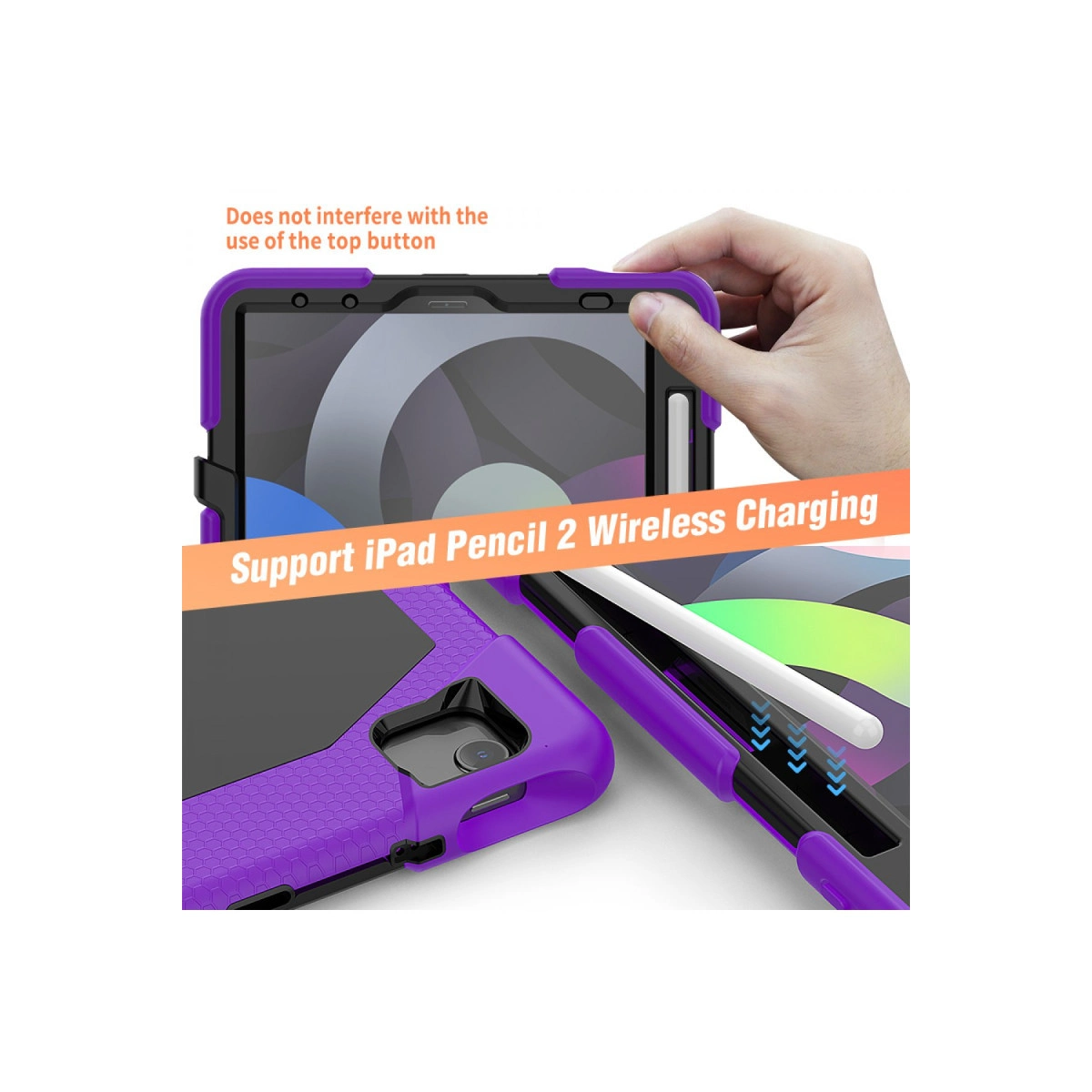 Evimdeyokyok Apple İpad Pro 11 (2020) Kılıf Griffin Tablet Kapak - Mor