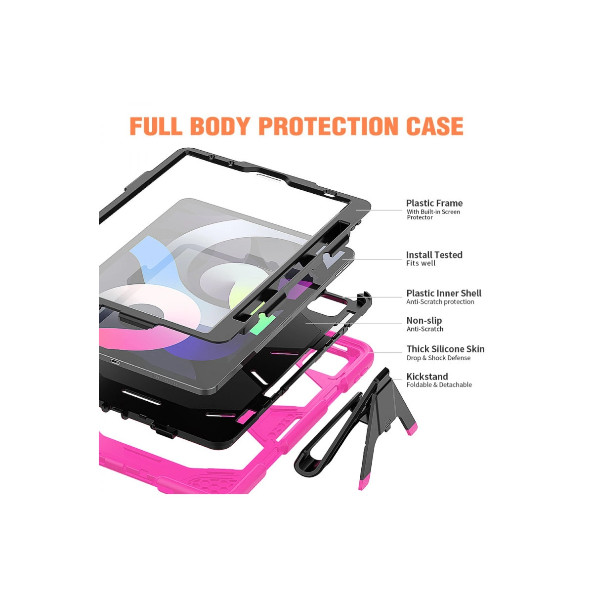 Evimdeyokyok Apple İpad Pro 11 (2020) Kılıf Griffin Tablet Kapak - Pembe
