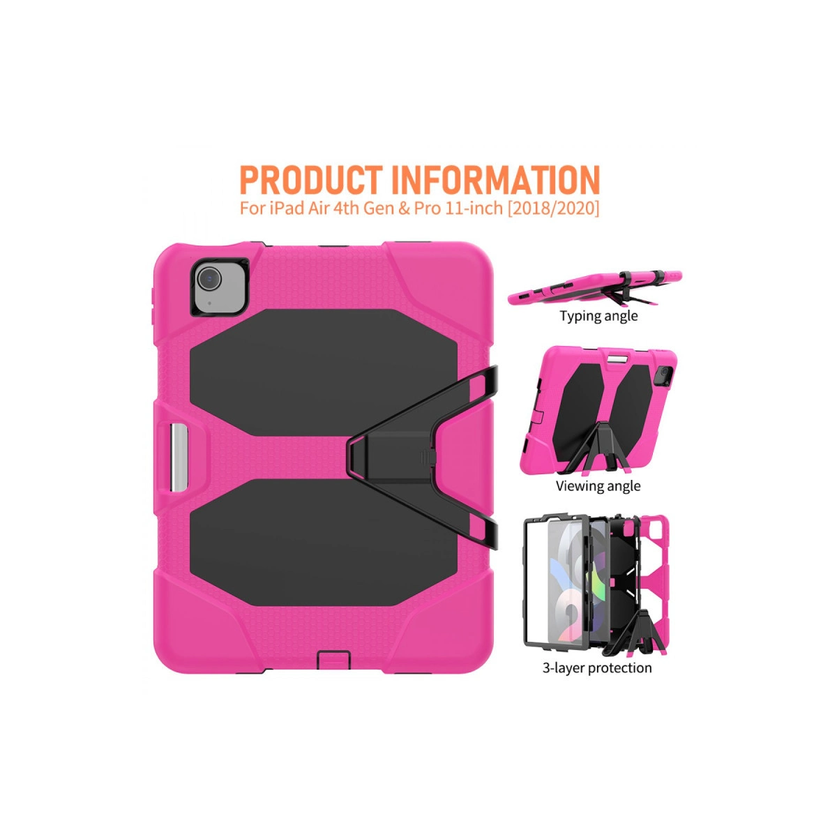 Evimdeyokyok Apple İpad Pro 11 (2020) Kılıf Griffin Tablet Kapak - Pembe