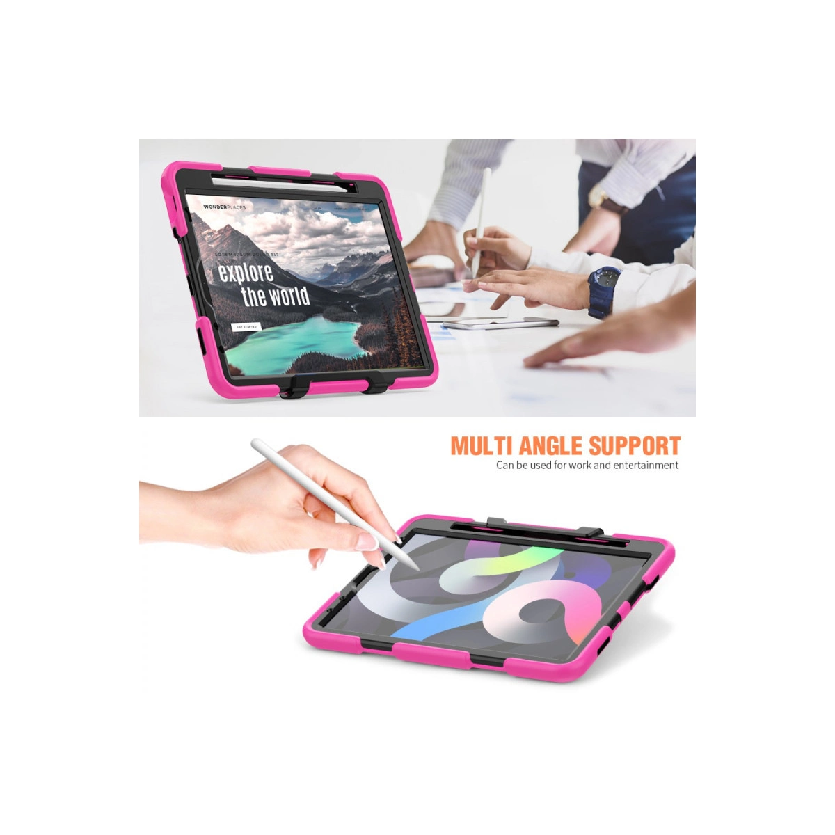 Evimdeyokyok Apple İpad Pro 11 (2020) Kılıf Griffin Tablet Kapak - Pembe