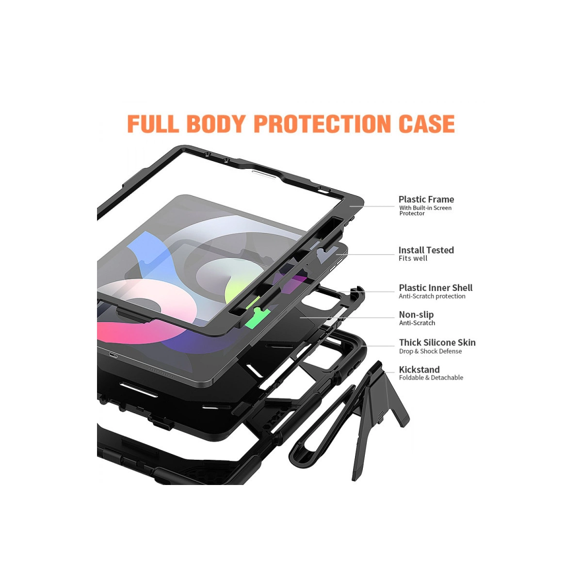 Evimdeyokyok Apple İpad Pro 11 (2020) Kılıf Griffin Tablet Kapak - Siyah