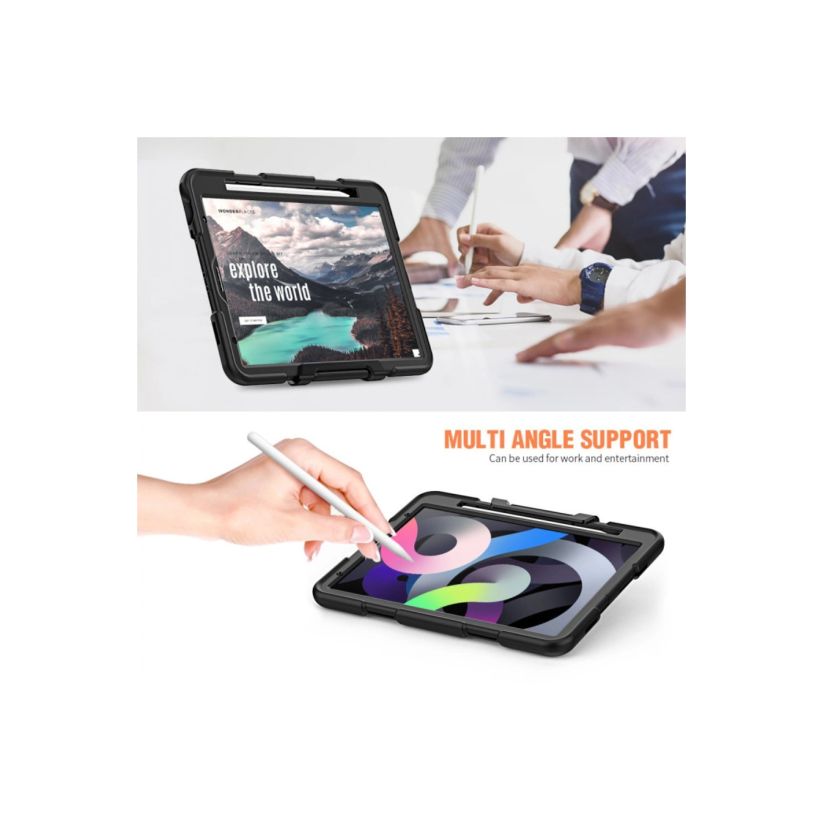 Evimdeyokyok Apple İpad Pro 11 (2020) Kılıf Griffin Tablet Kapak - Siyah