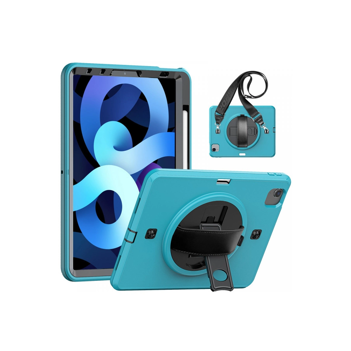 Evimdeyokyok Apple İpad Pro 11 (2020) Kılıf Strap-C Otterbox Tablet Kapak - Mavi