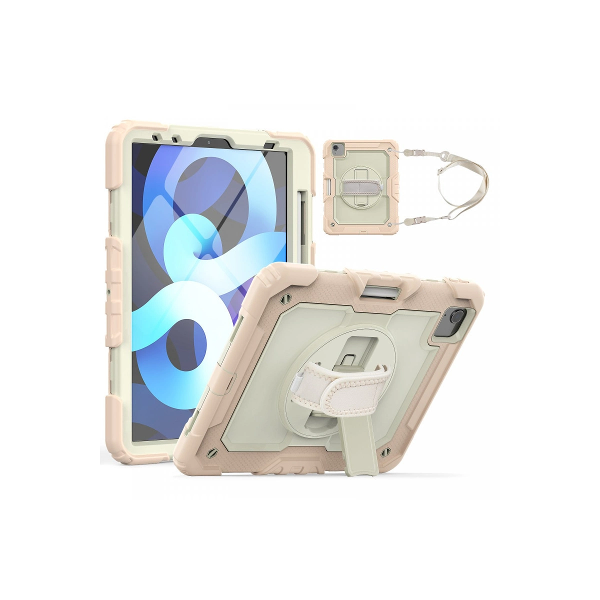 Evimdeyokyok Apple İpad Pro 11 (2020) Kılıf Strap New Tablet Kapak - Pembe