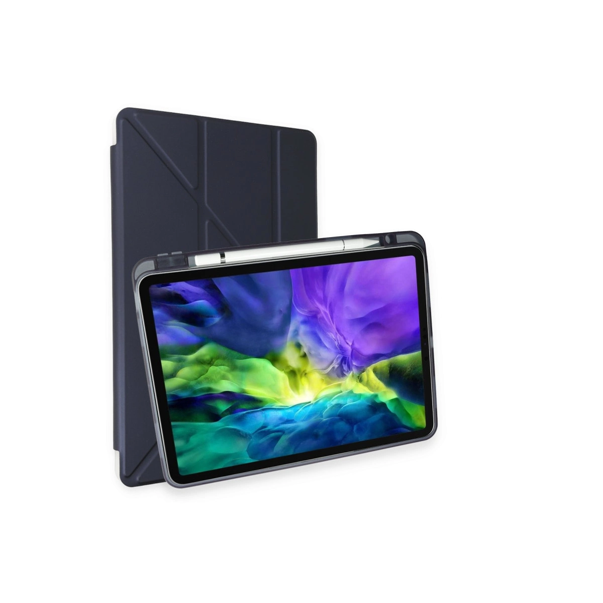 Evimdeyokyok Apple İpad Pro 11 (2021) Kılıf Kalemlikli Hugo Tablet Kılıfı - Lacivert