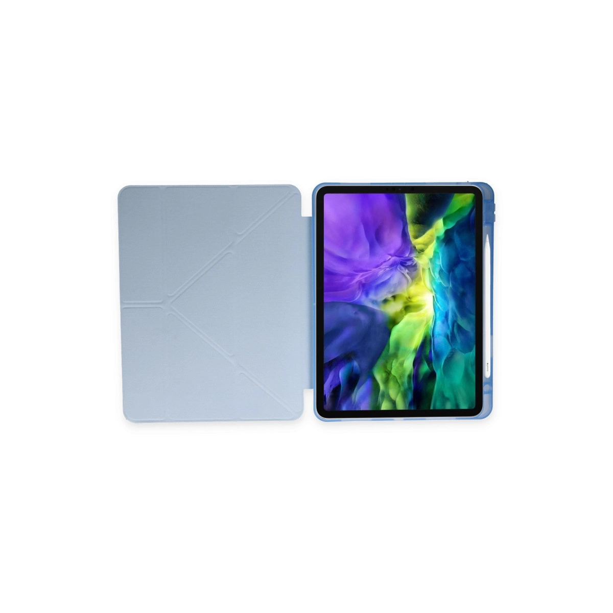 Evimdeyokyok Apple İpad Pro 11 (2021) Kılıf Kalemlikli Hugo Tablet Kılıfı - Mavi