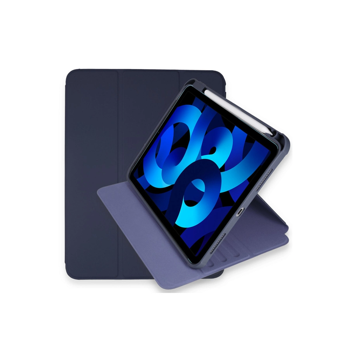 Evimdeyokyok Apple İpad Pro 11 (2021) Kılıf Ling 360 Kalemlikli Tablet Kılıf - Lacivert