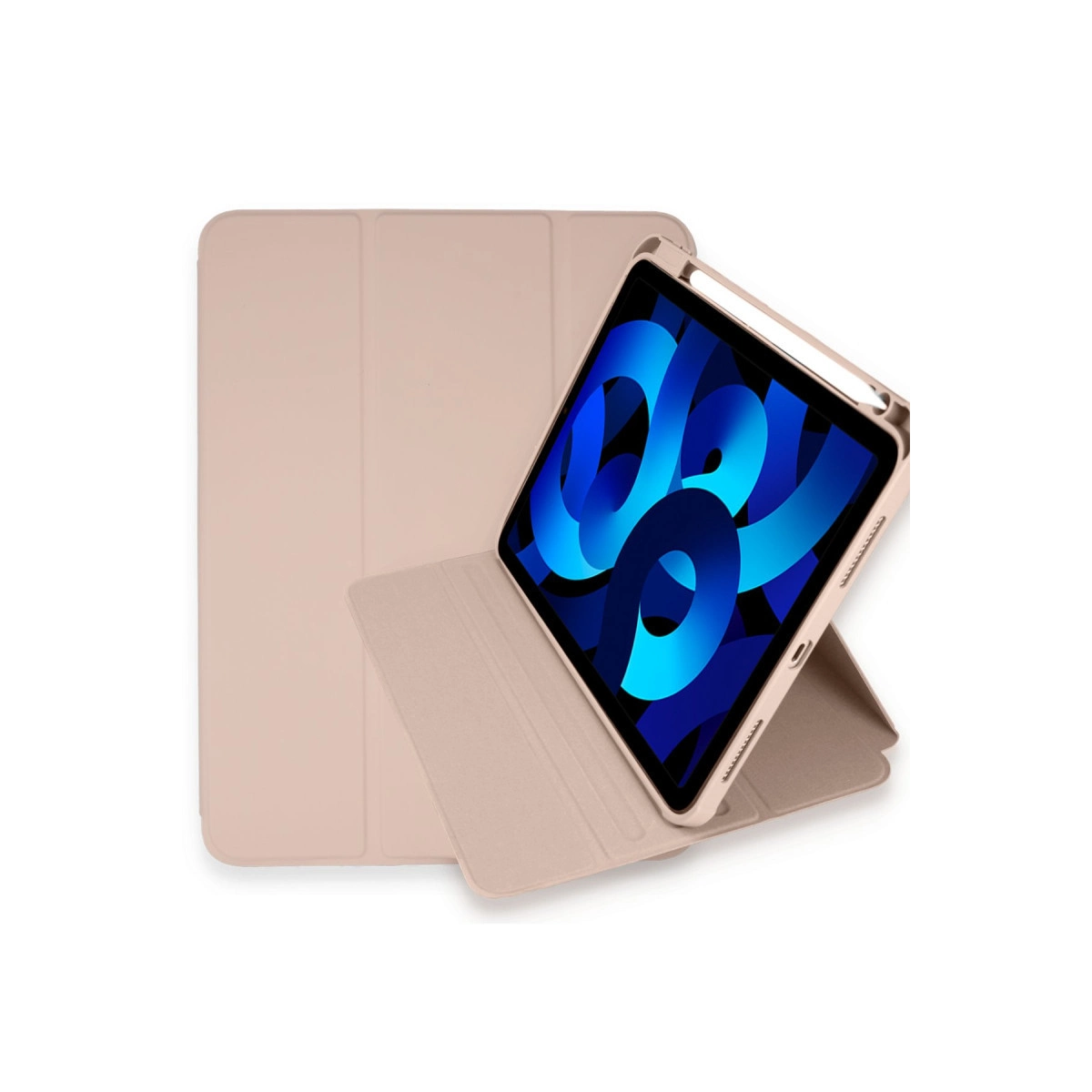 Evimdeyokyok Apple İpad Pro 11 (2021) Kılıf Ling 360 Kalemlikli Tablet Kılıf - Rose Gold