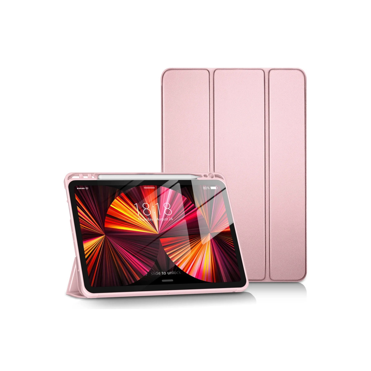 Evimdeyokyok Apple İpad Pro 11 (2024) Kılıf Tablet Smart Kılıf - Pembe