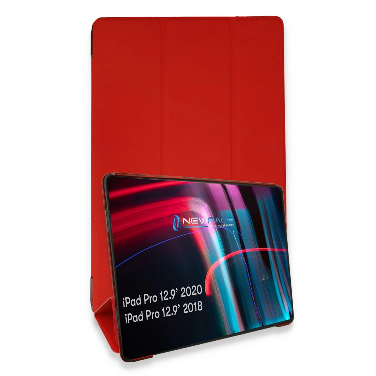 Evimdeyokyok Apple İpad Pro 12.9 (2021) Kılıf Tablet Smart Kılıf - Kırmızı