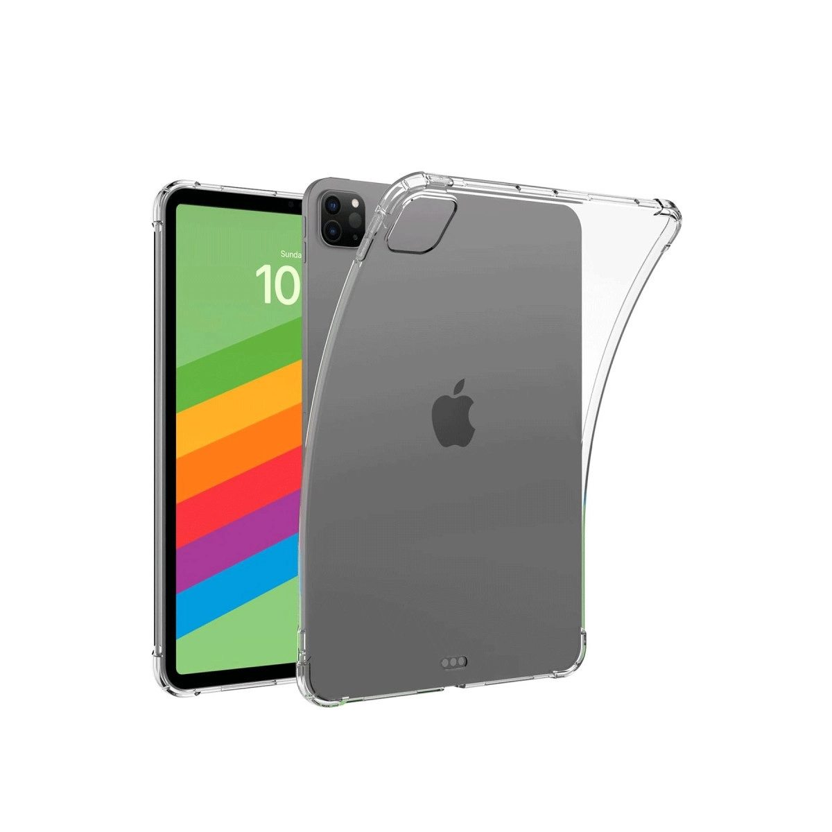 Evimdeyokyok Apple İpad Pro 13 (2024) Kılıf Anti Shock Tablet Silikon - Şeffaf