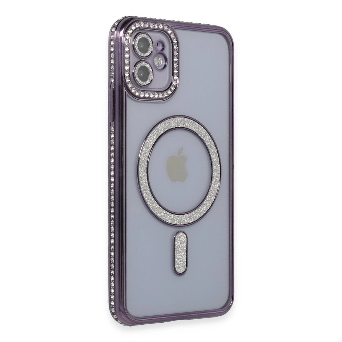 Evimdeyokyok Apple İphone 11 Kılıf Joke Simli Magneticsafe Kılıf - Derin Mor