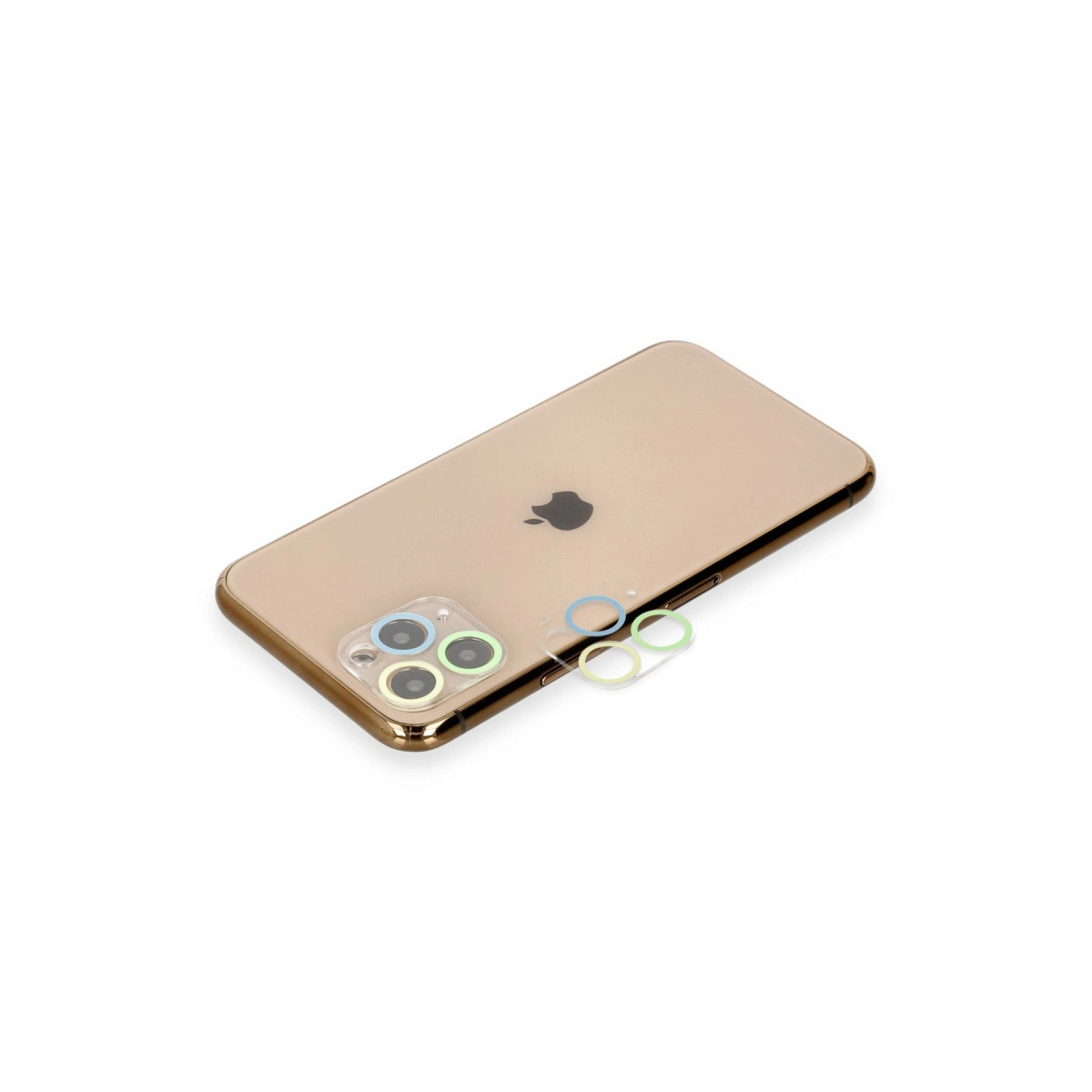 Evimdeyokyok Apple İphone 11 Pro Renkli Kamera Lens Koruma Cam - Yeşil-Sarı
