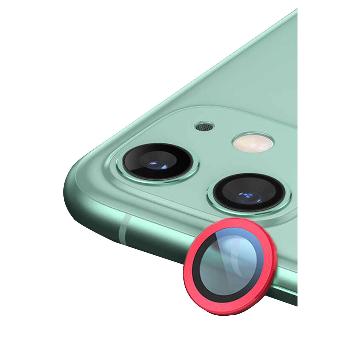 Evimdeyokyok Apple İphone 11 Raze Metal Kamera Lens - Kırmızı