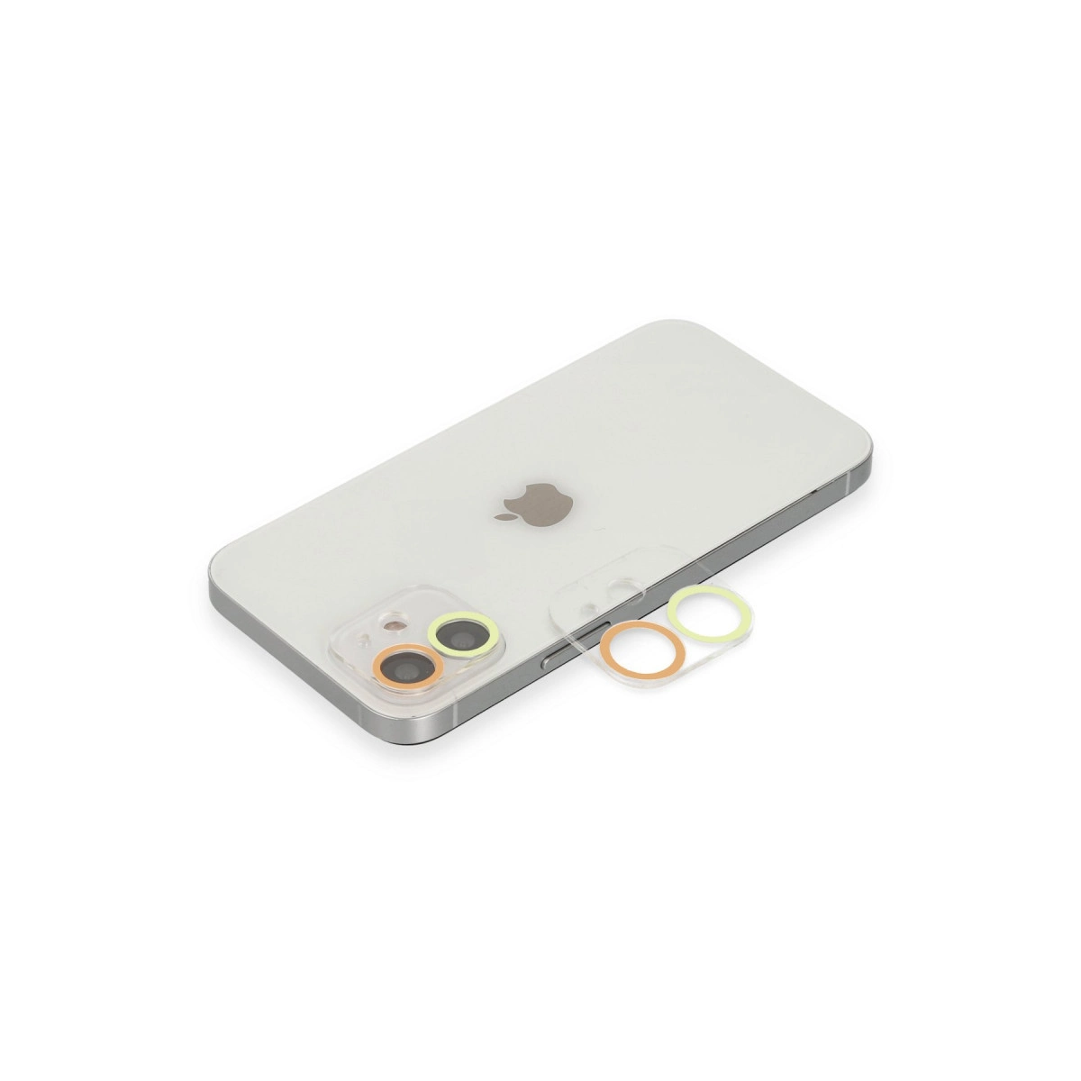 Evimdeyokyok Apple İphone 11 Renkli Kamera Lens Koruma Cam - Sarı-Turuncu