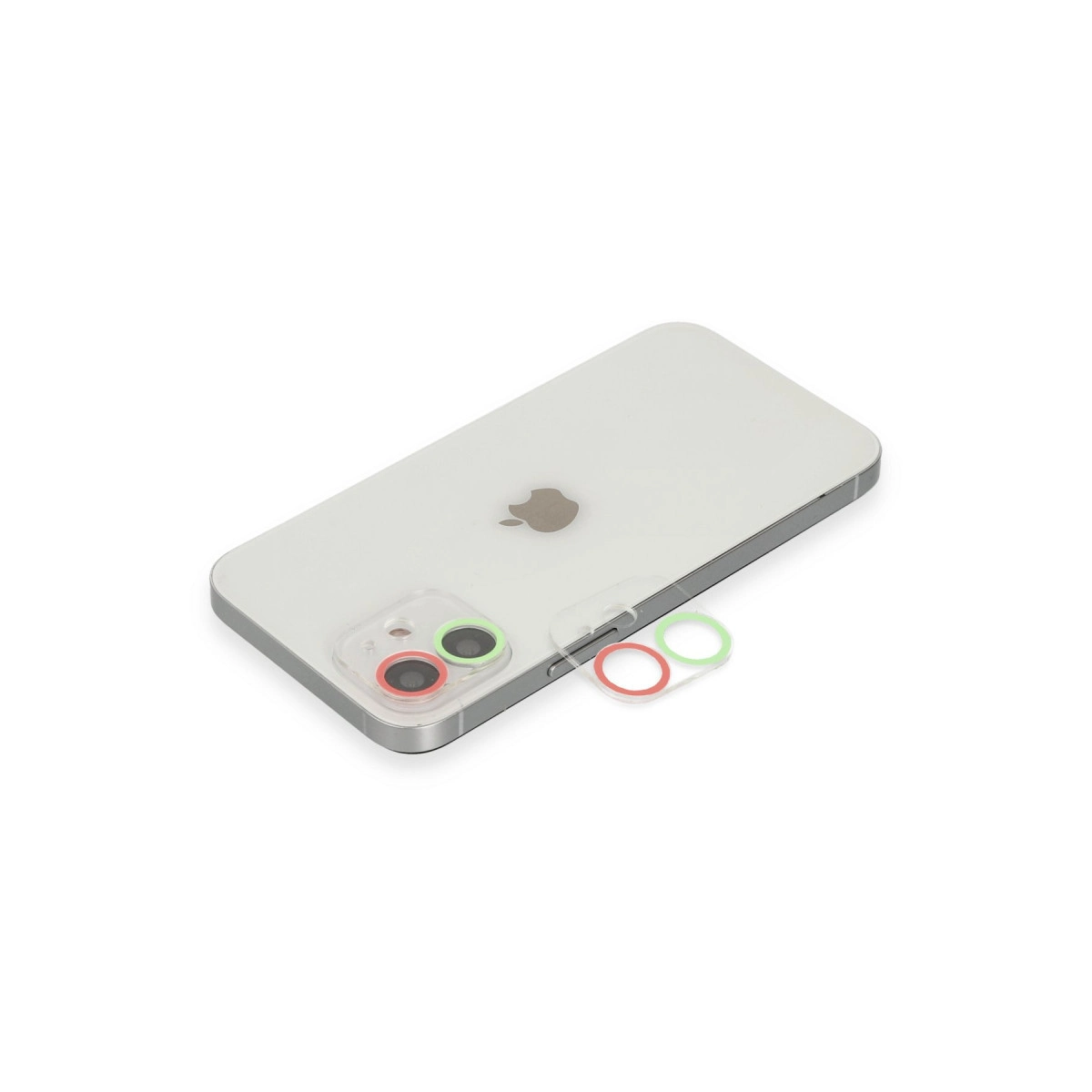 Evimdeyokyok Apple İphone 11 Renkli Kamera Lens Koruma Cam - Yeşil-Pembe