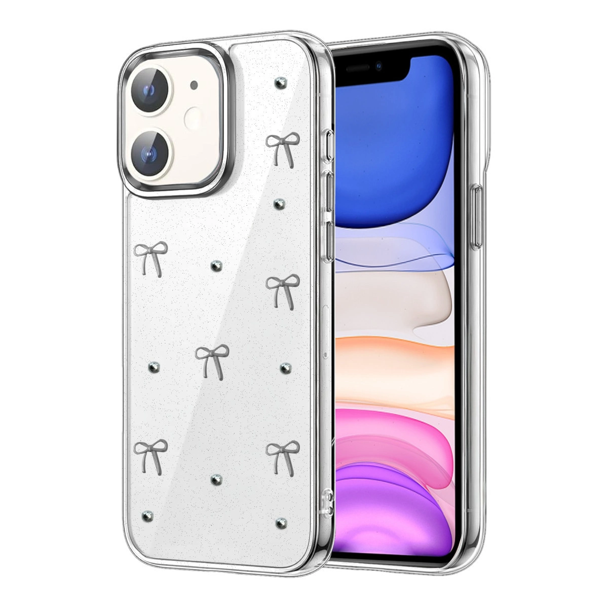 Evimdeyokyok Apple İphone 12 Fiyonk Desenli Kapak - Desen 5