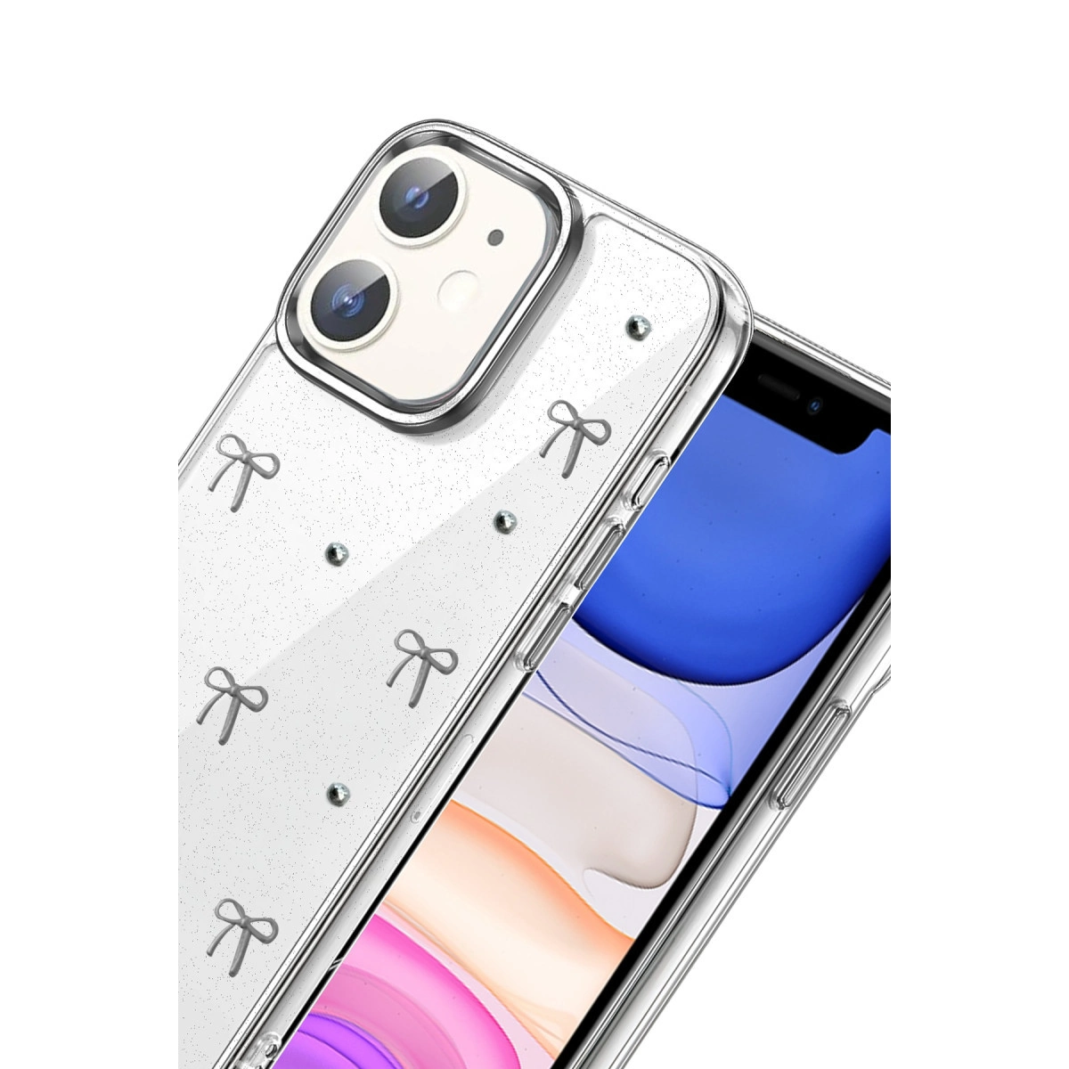 Evimdeyokyok Apple İphone 12 Fiyonk Desenli Kapak - Desen 5