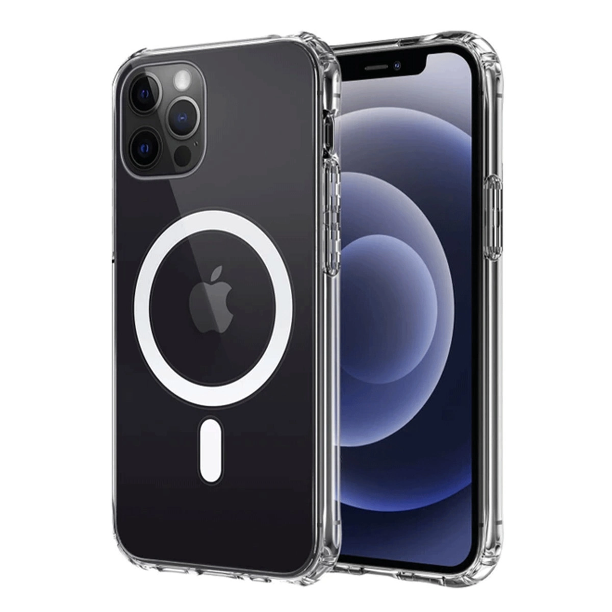 Evimdeyokyok Apple İphone 12 Kılıf Magneticsafe Şeffaf Silikon - Şeffaf