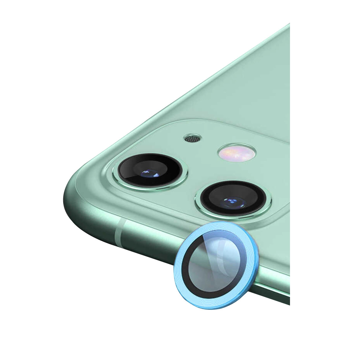 Evimdeyokyok Apple İphone 12 Mini Raze Metal Kamera Lens - Mavi
