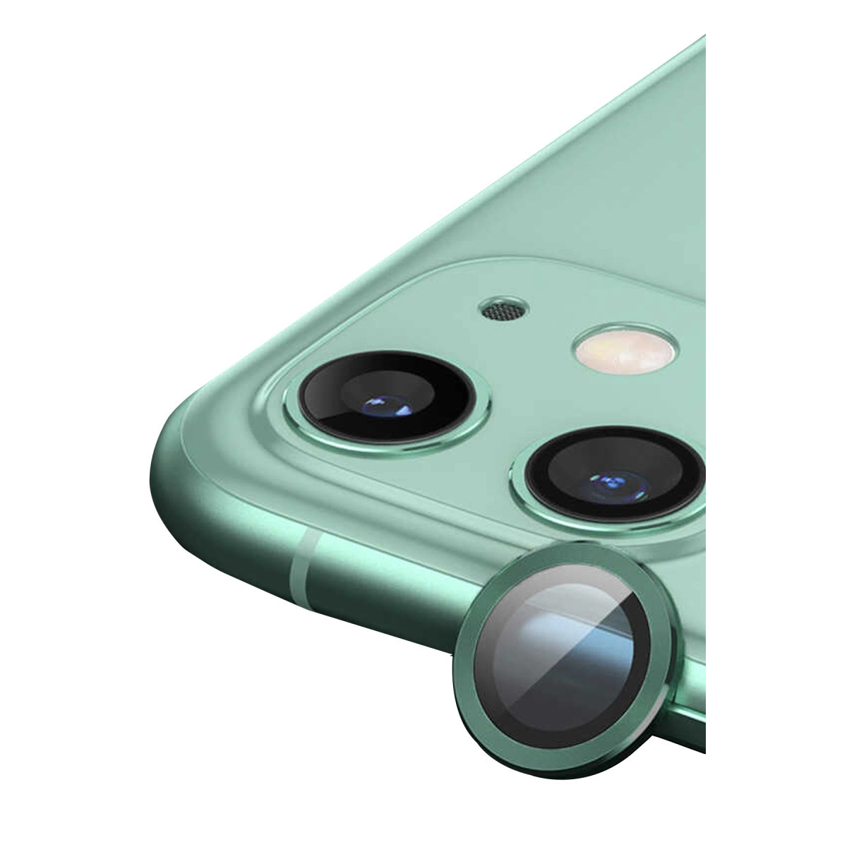 Evimdeyokyok Apple İphone 12 Mini Raze Metal Kamera Lens - Yeşil