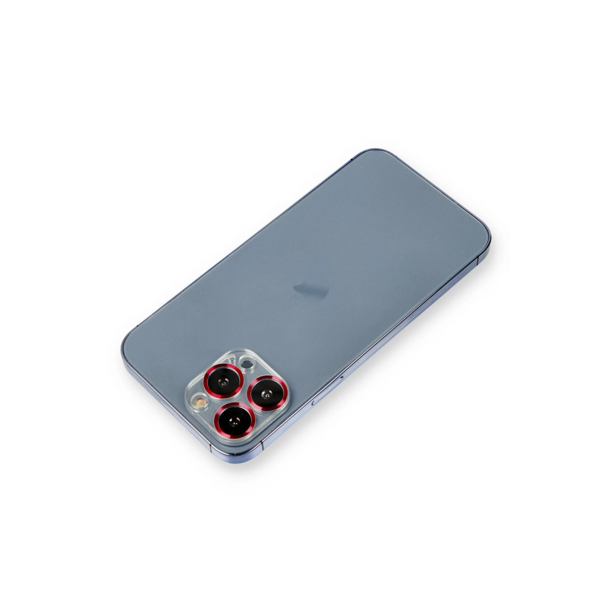 Evimdeyokyok Apple İphone 12 Pro Max Metal Kamera Lens Koruma Cam - Kırmızı