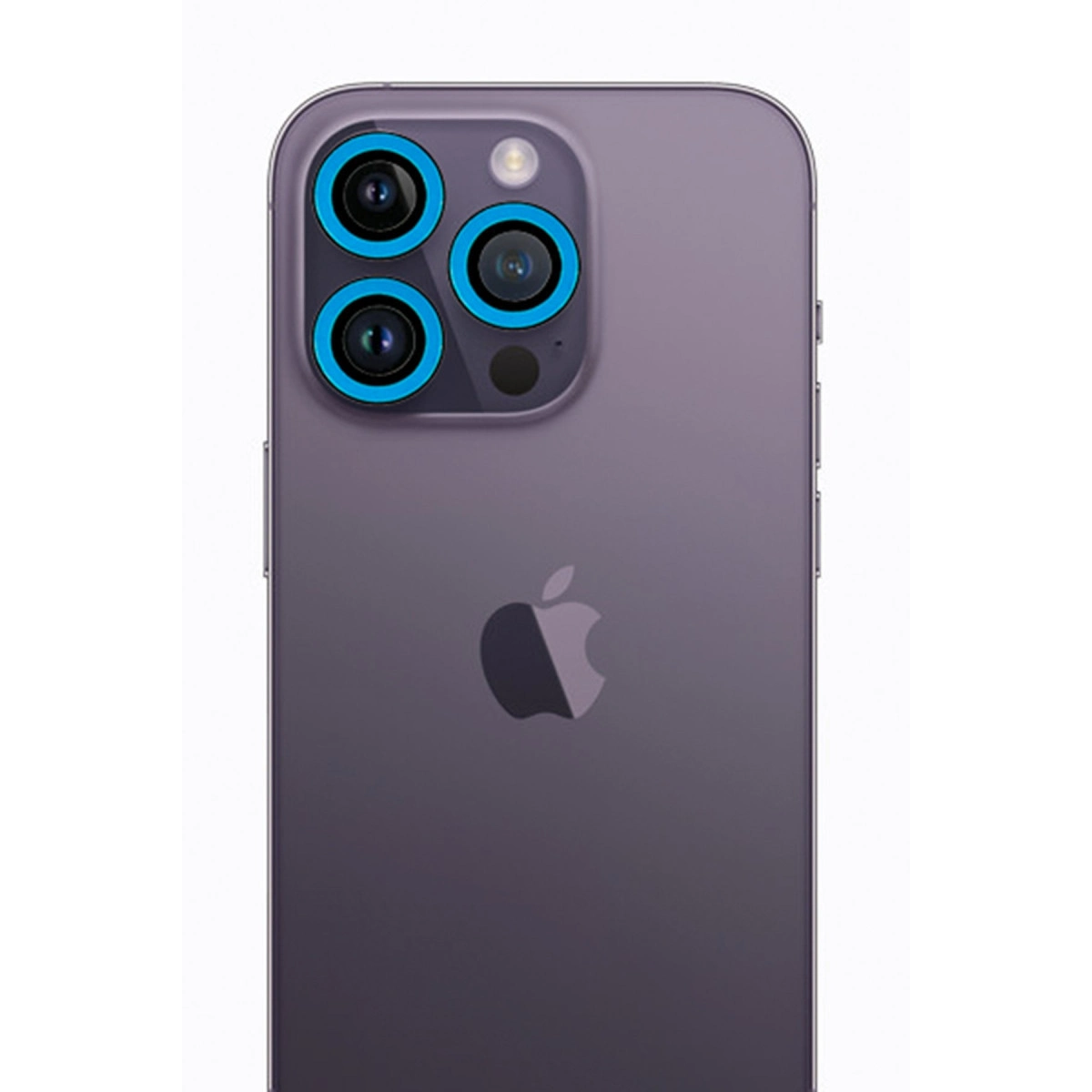 Evimdeyokyok Apple İphone 12 Pro Max Neon Fosforlu Kamera Lens - Mavi