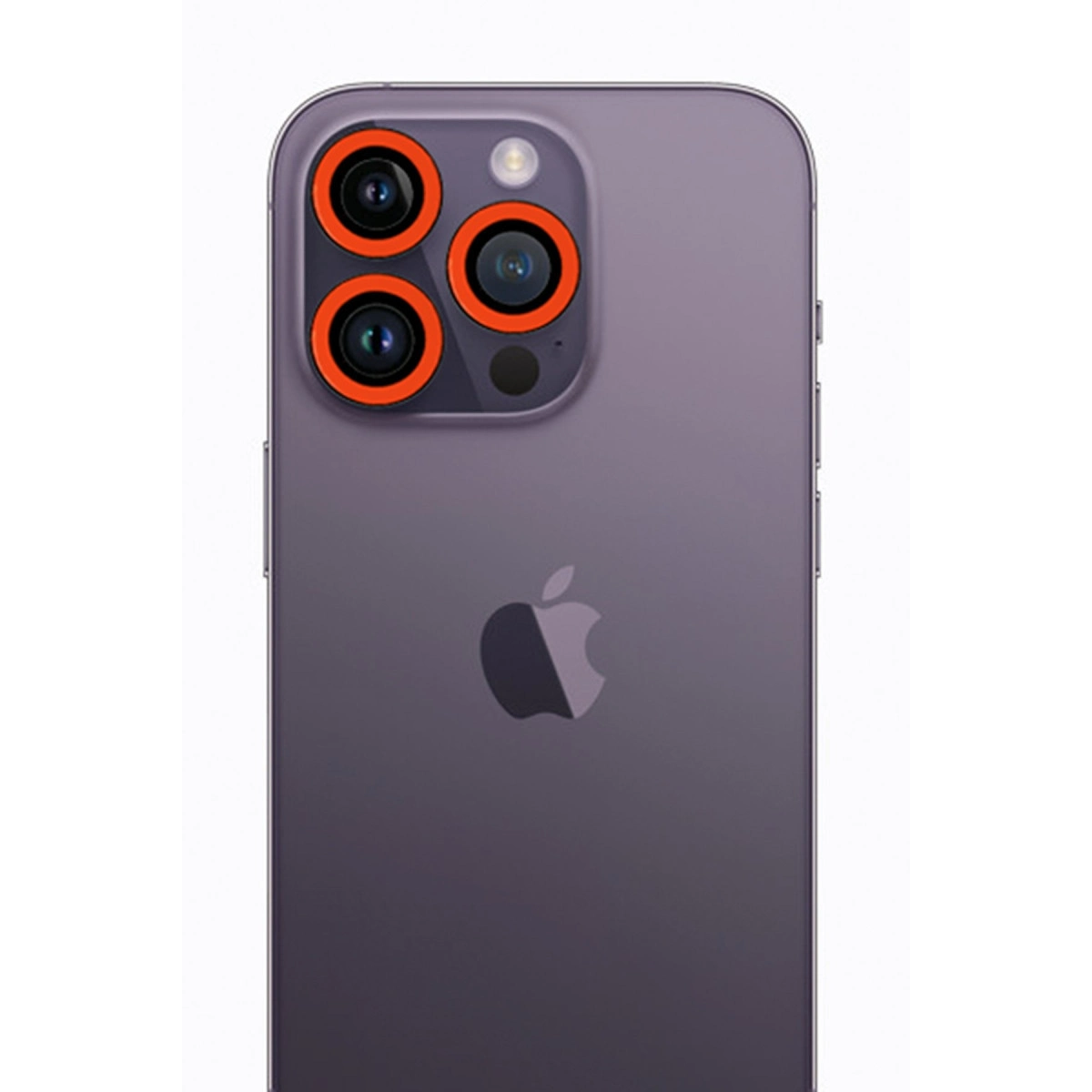 Evimdeyokyok Apple İphone 12 Pro Max Neon Fosforlu Kamera Lens - Turuncu