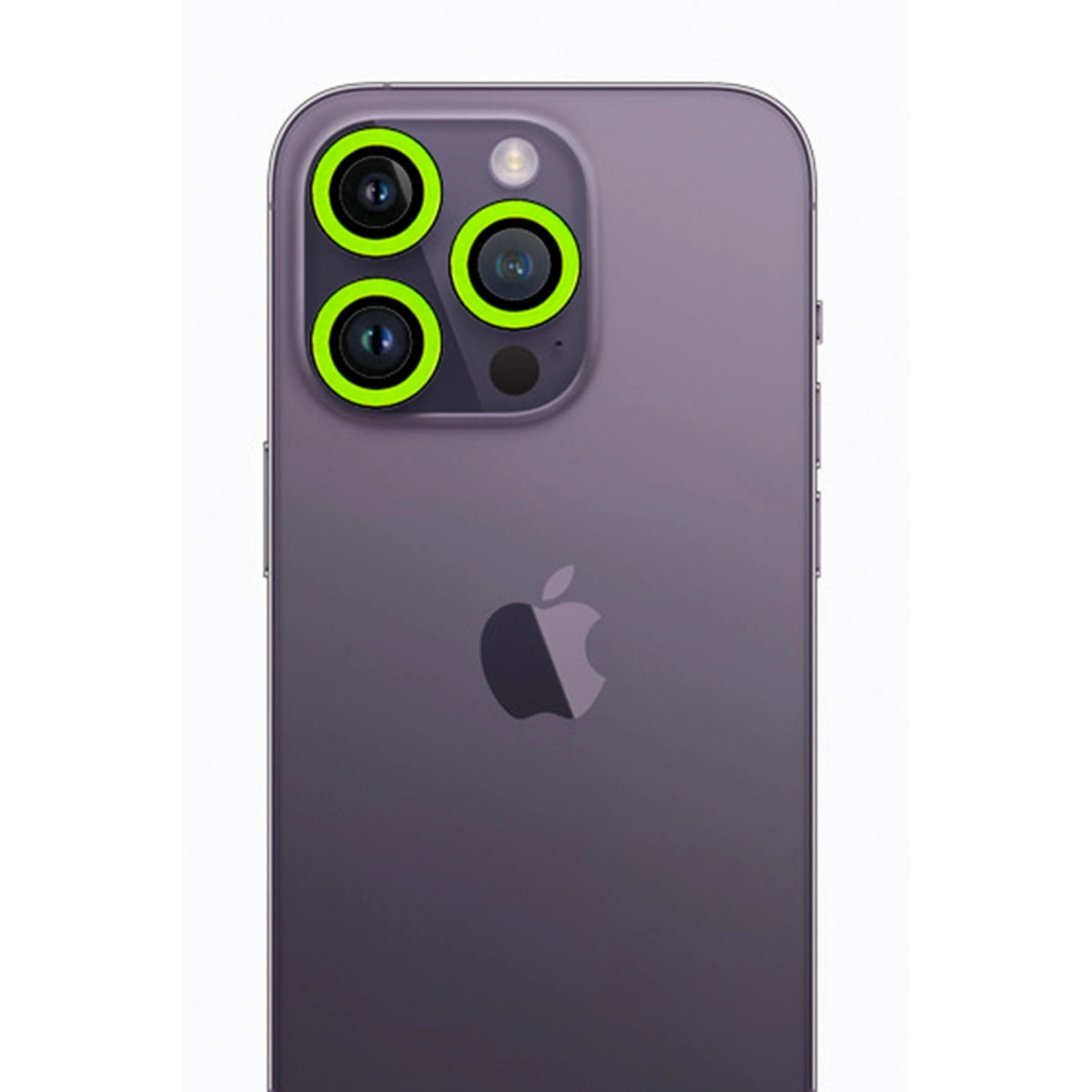 Evimdeyokyok Apple İphone 12 Pro Neon Fosforlu Kamera Lens - Yeşil