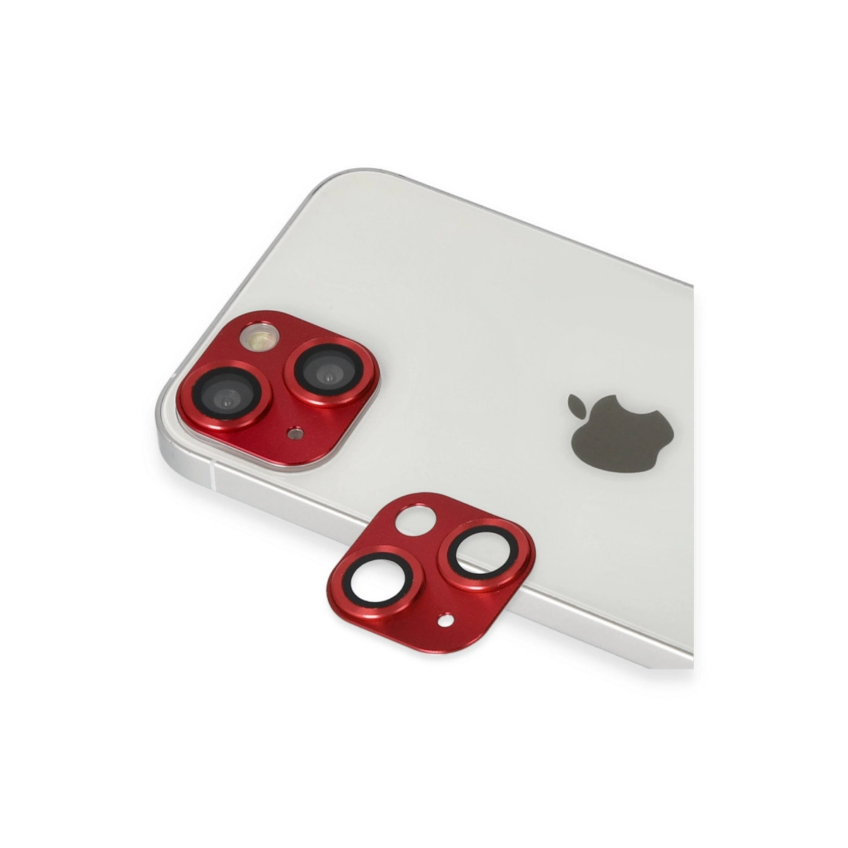 Evimdeyokyok Apple İphone 13 Pers Alüminyum Kamera Lens - Kırmızı