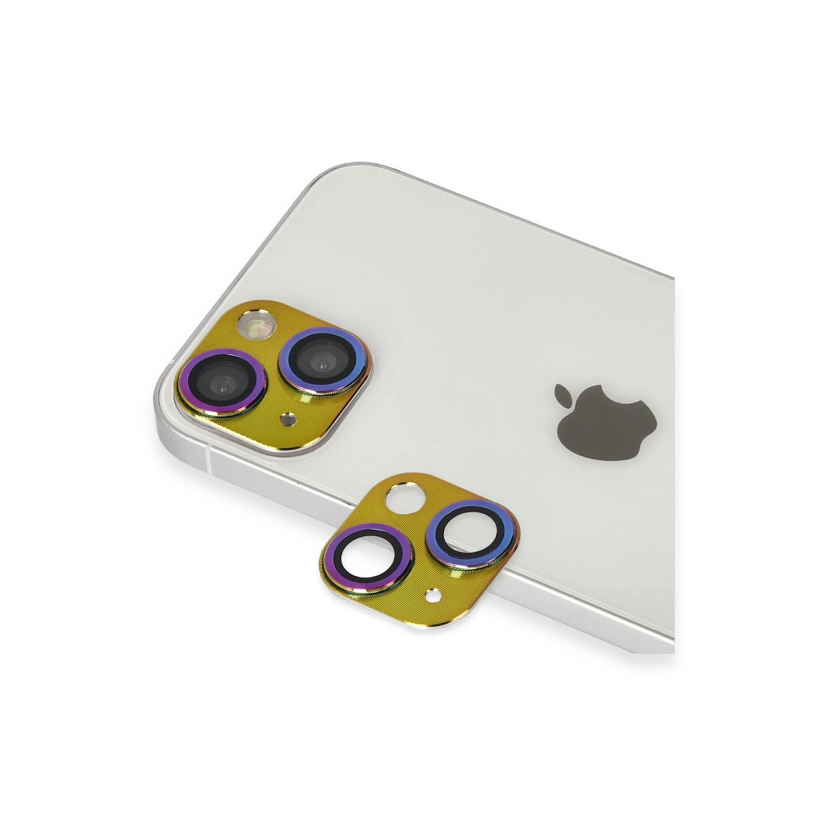 Evimdeyokyok Apple İphone 13 Pers Alüminyum Kamera Lens - Rainbow