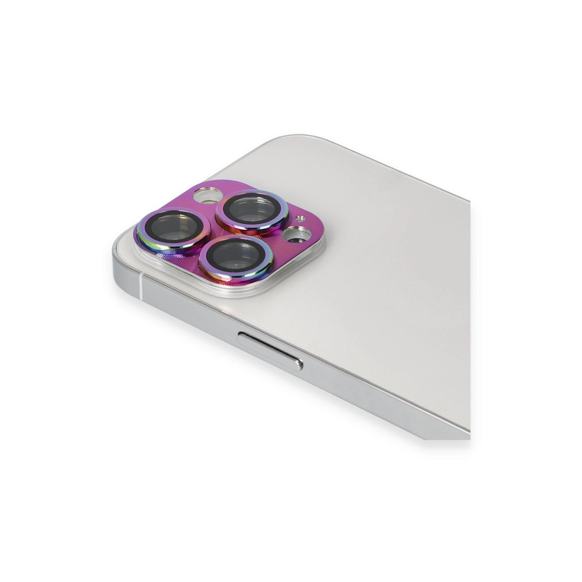 Evimdeyokyok Apple İphone 13 Pro Max Pers Alüminyum Kamera Lens - Rainbow