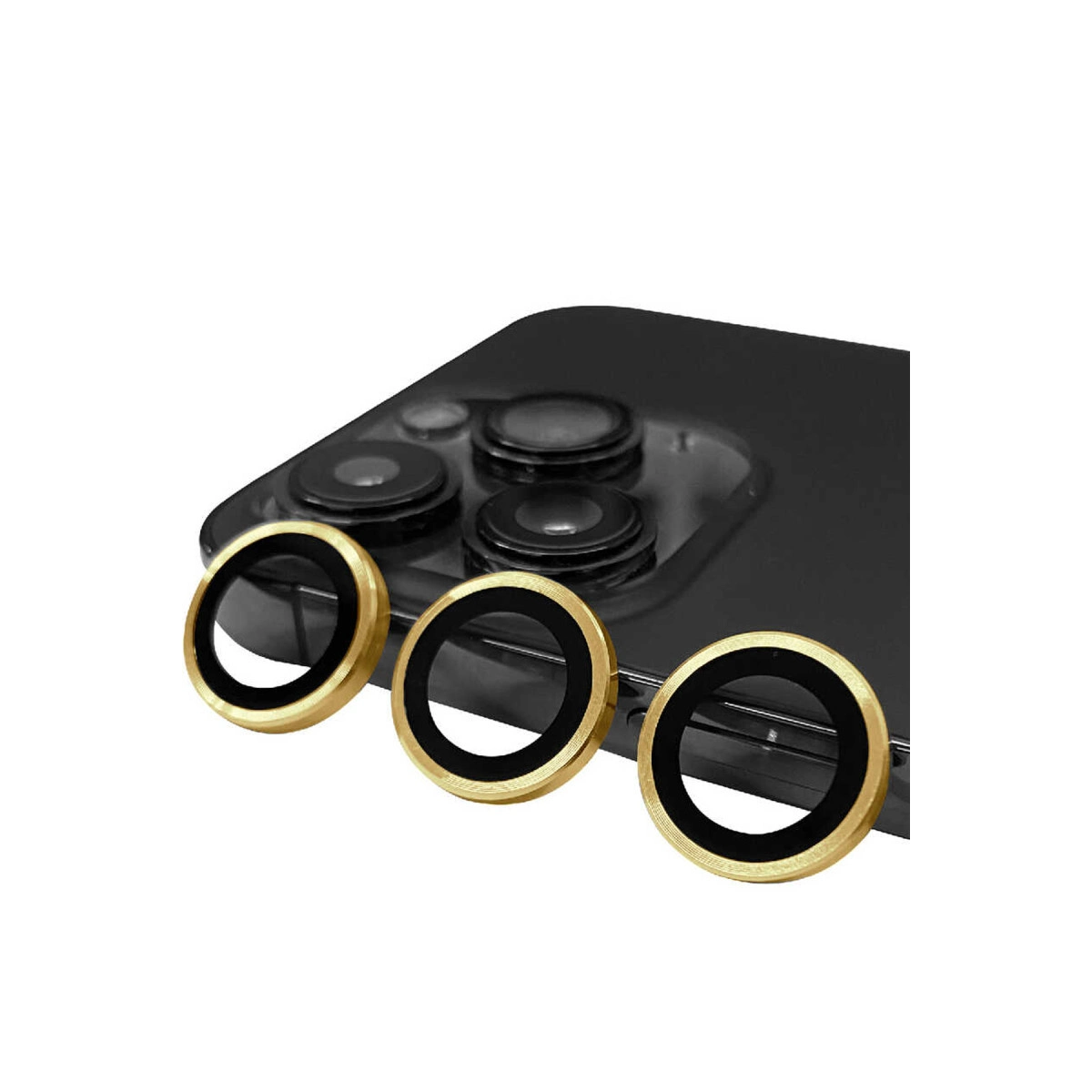 Evimdeyokyok Apple İphone 13 Pro Max Raze Metal Kamera Lens - Gold