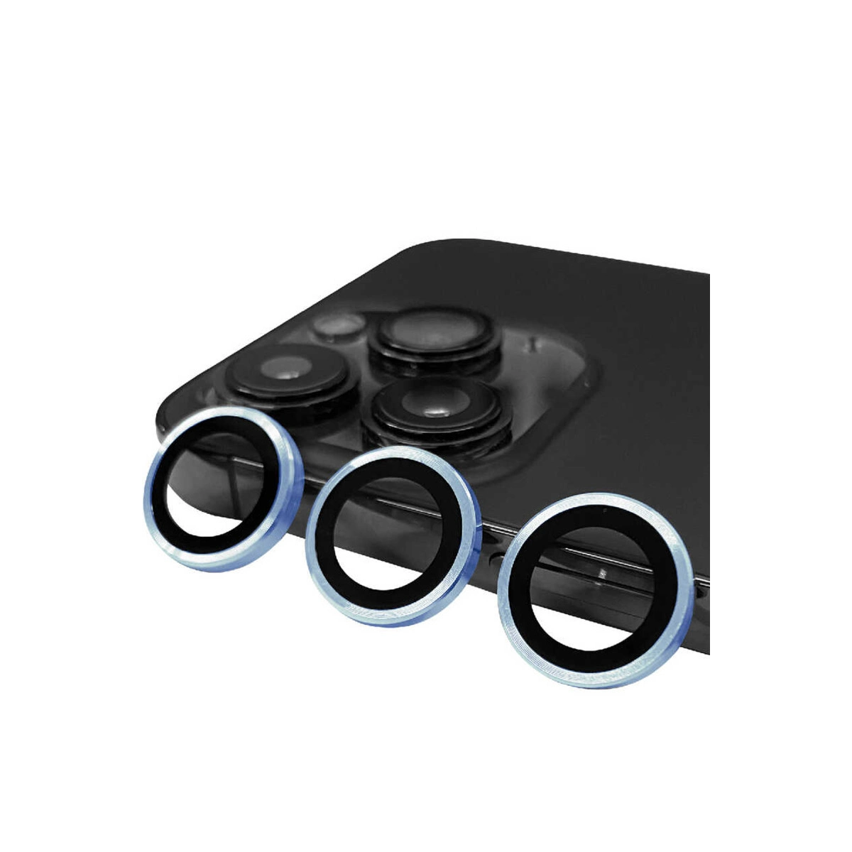 Evimdeyokyok Apple İphone 13 Pro Max Raze Metal Kamera Lens - Mavi