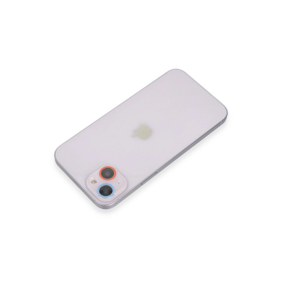Evimdeyokyok Apple İphone 13 Renkli Kamera Lens Koruma Cam - Pembe-Mavi