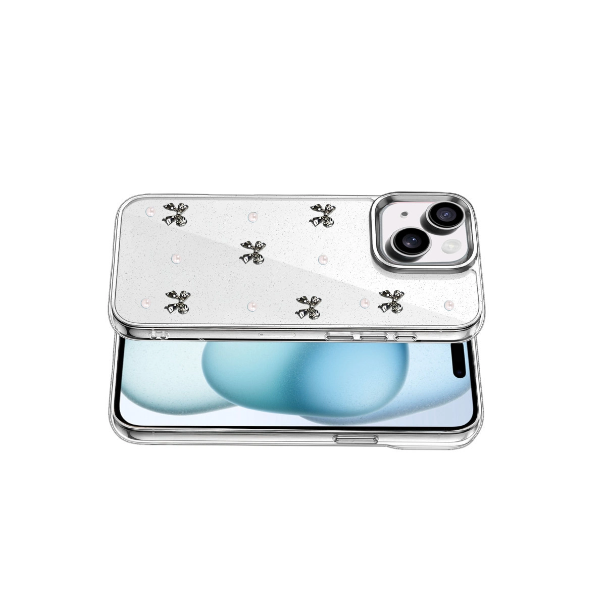 Evimdeyokyok Apple İphone 14 Fiyonk Desenli Kapak - Desen 8