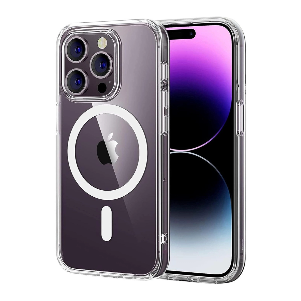 Evimdeyokyok Apple İphone 14 Pro Max Combo Sert Şeffaf Magsafe Kapak - Şeffaf