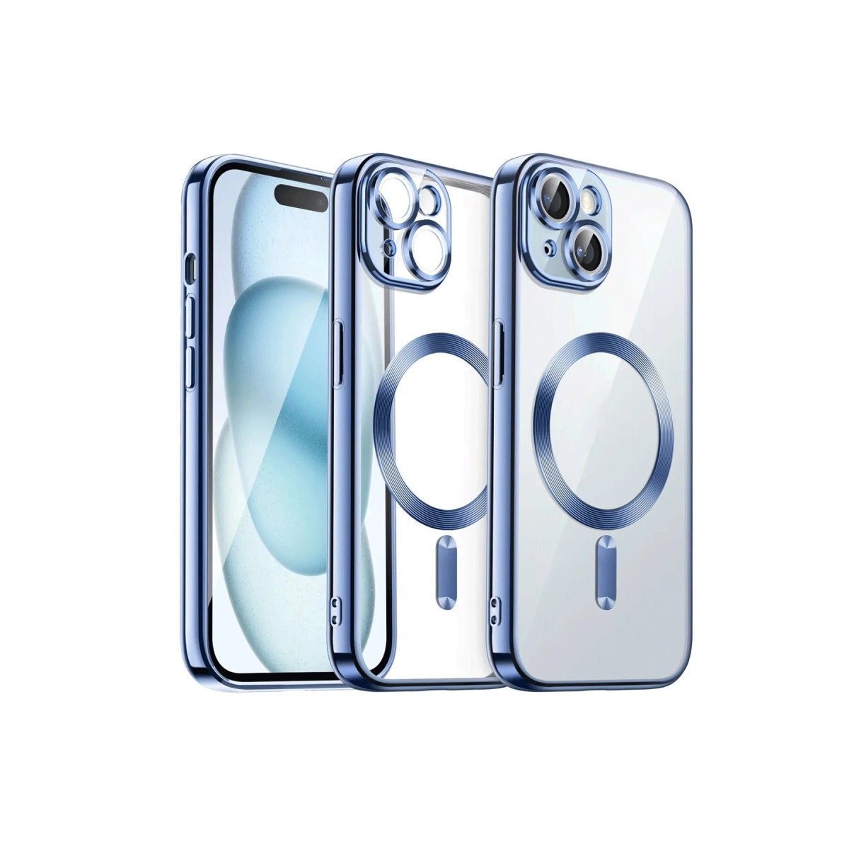 Evimdeyokyok Apple İphone 15 Kılıf Kross Magneticsafe Kapak - Sierra Blue