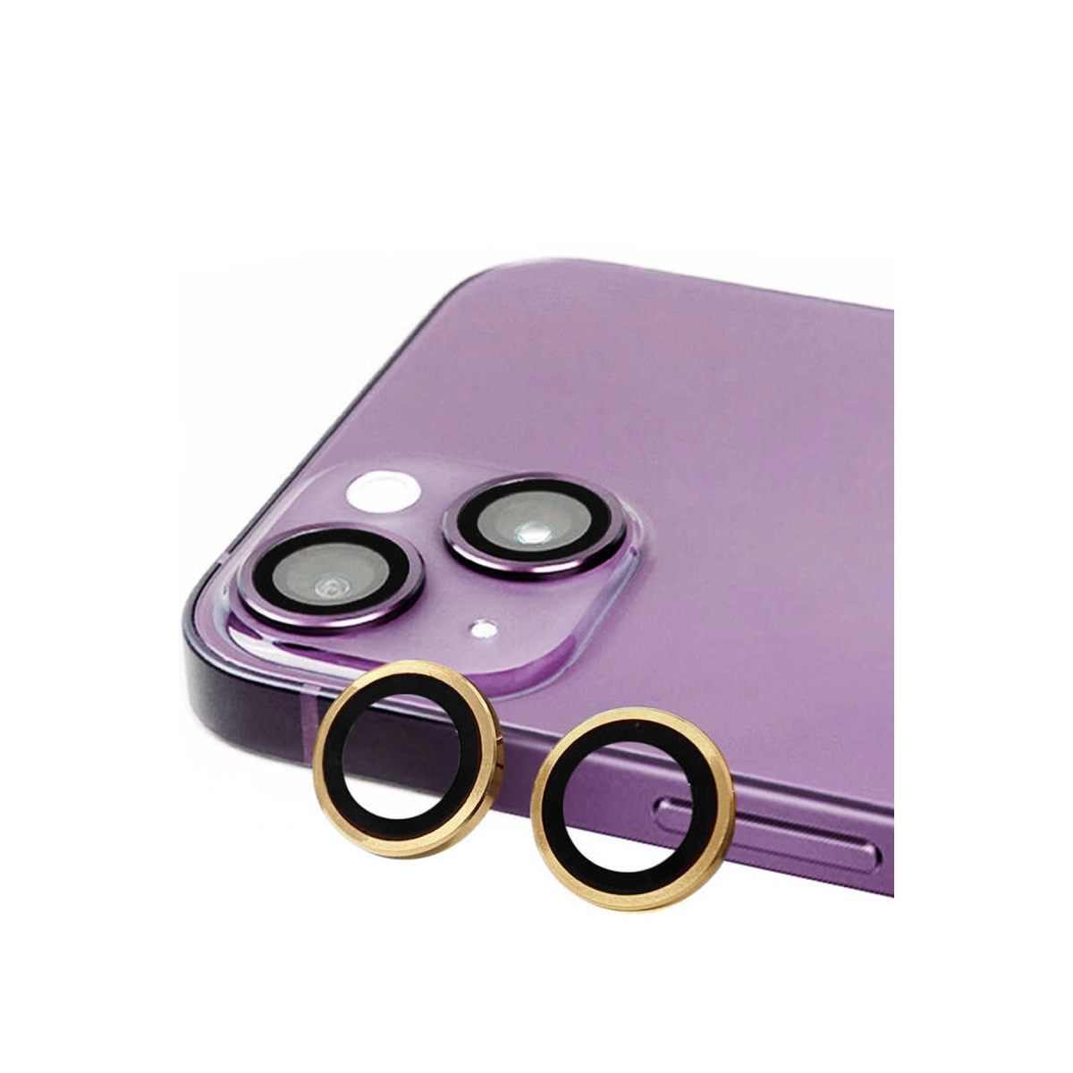 Evimdeyokyok Apple İphone 15 Plus Raze Metal Kamera Lens - Sarı