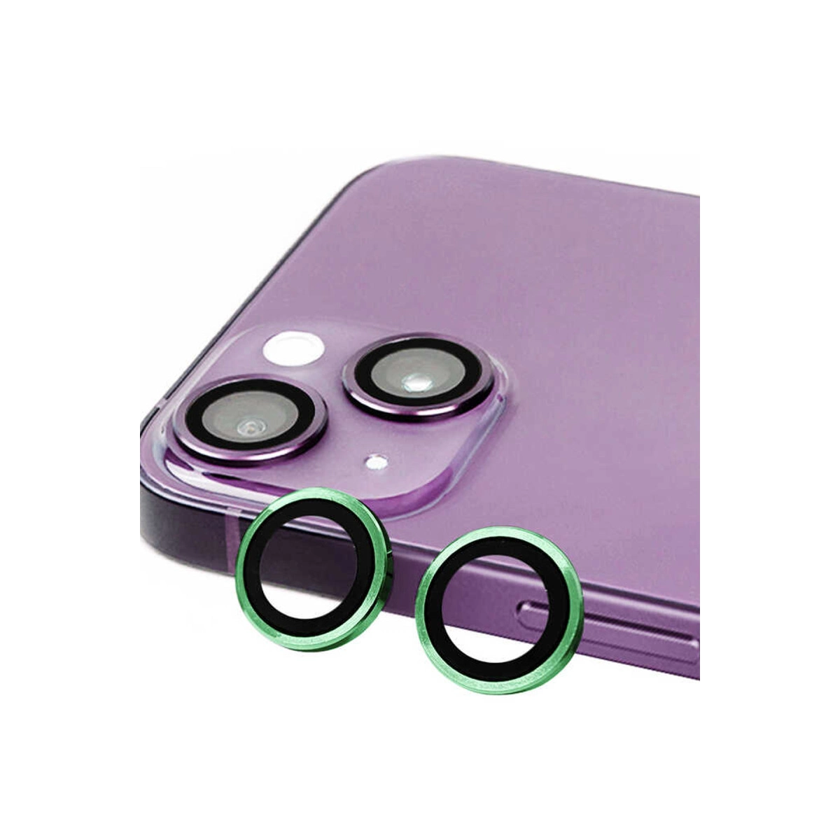 Evimdeyokyok Apple İphone 15 Plus Raze Metal Kamera Lens - Yeşil