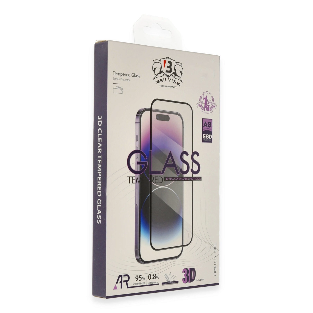 Evimdeyokyok Apple İphone 15 Pro Bilvis 3D Cam Ekran Koruyucu