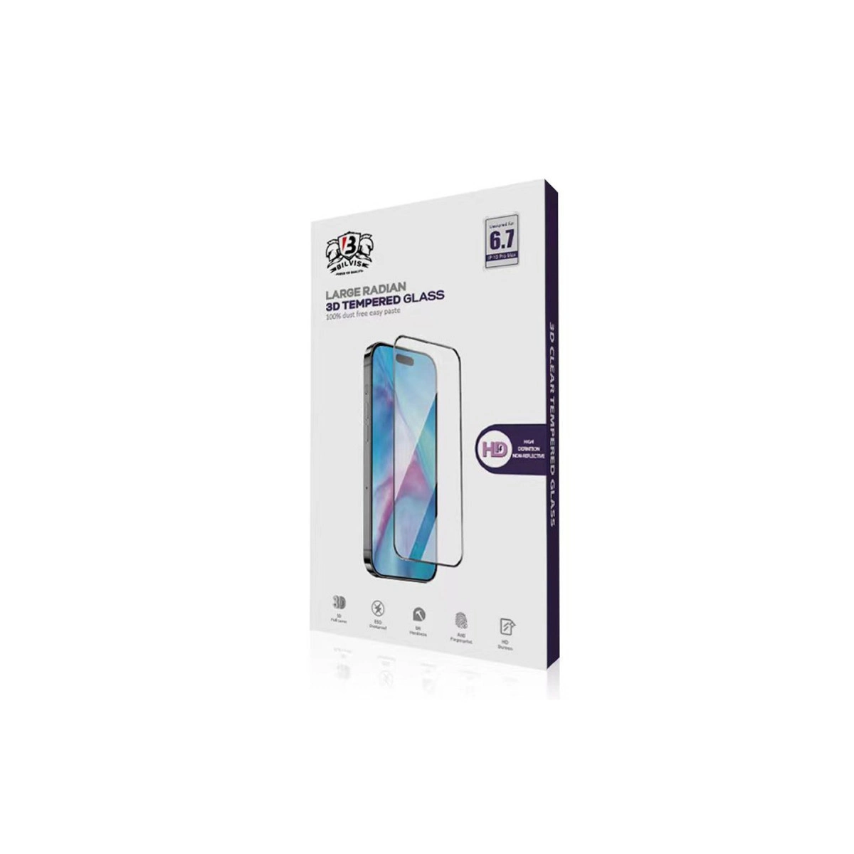 Evimdeyokyok Apple İphone 15 Pro Max Bilvis 0.18Mm Plus Cam Ekran Koruyucu