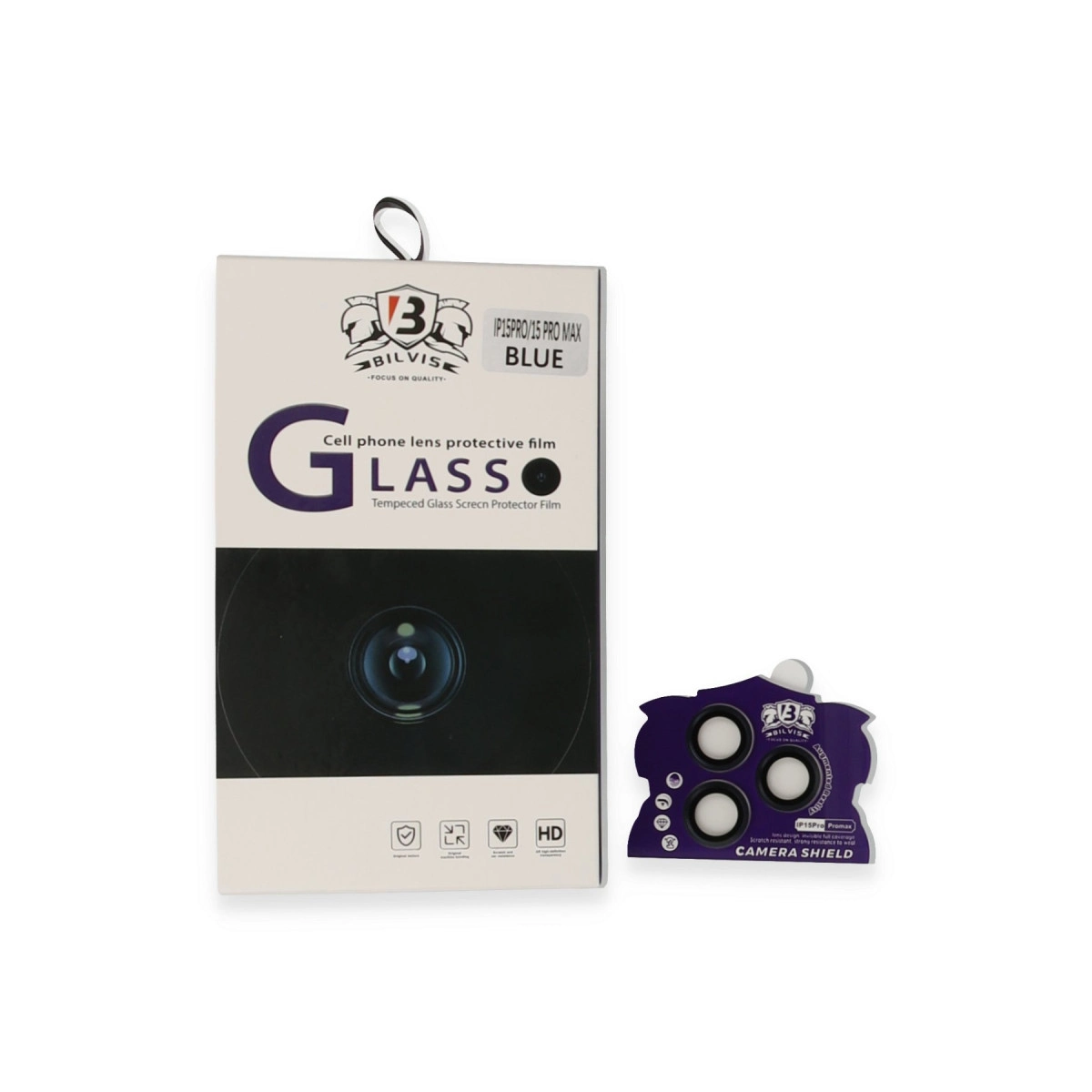 Evimdeyokyok Apple İphone 15 Pro Max Bilvis Titan Kamera Lens - Lacivert