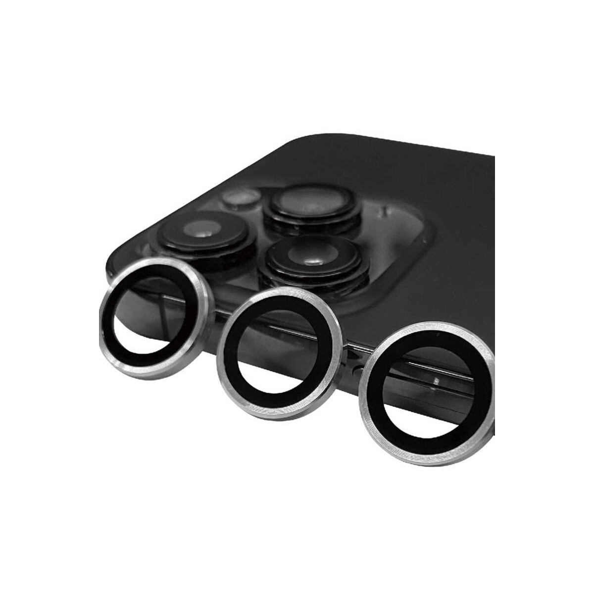 Evimdeyokyok Apple İphone 15 Pro Max Raze Metal Kamera Lens - Gümüş