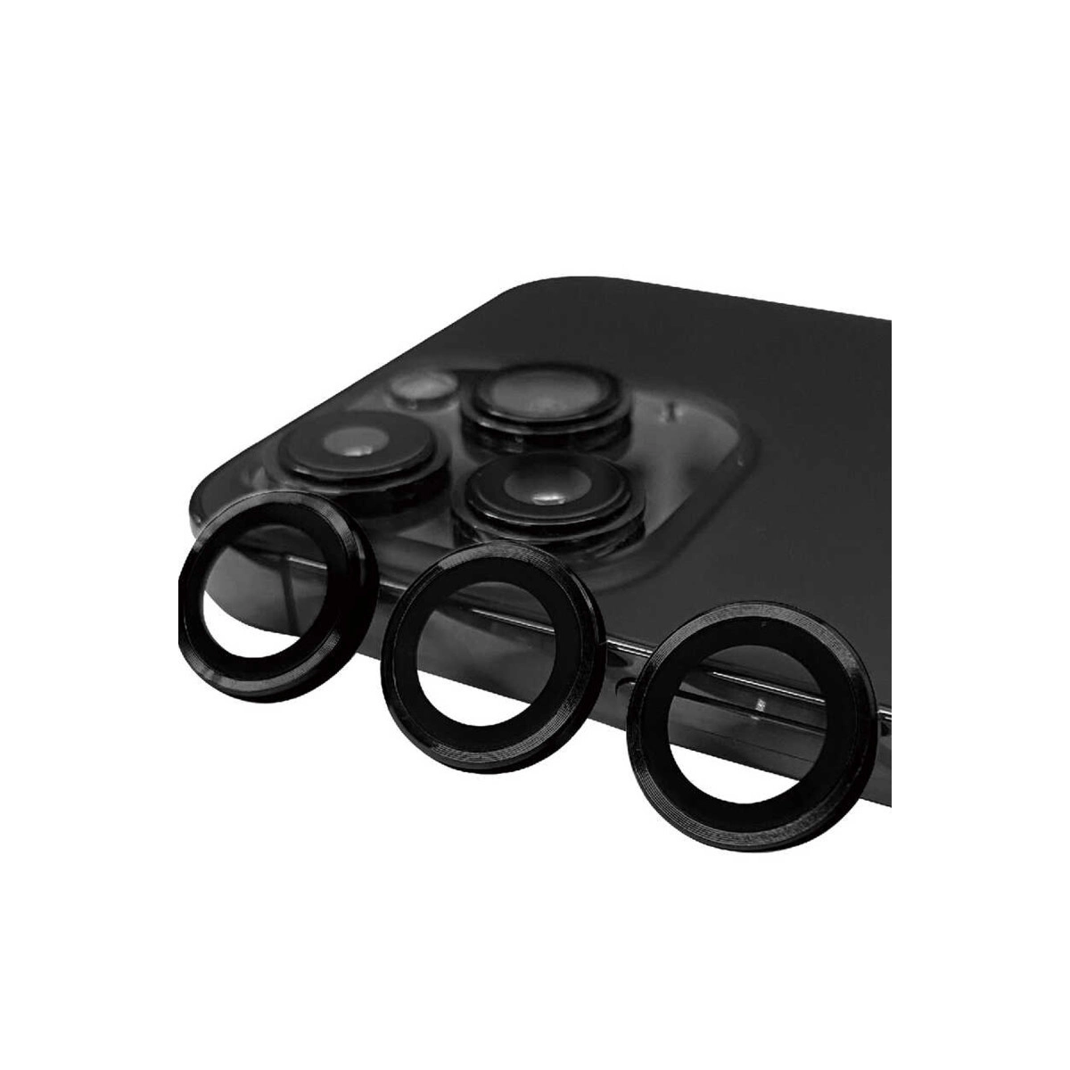 Evimdeyokyok Apple İphone 15 Pro Max Raze Metal Kamera Lens - Siyah