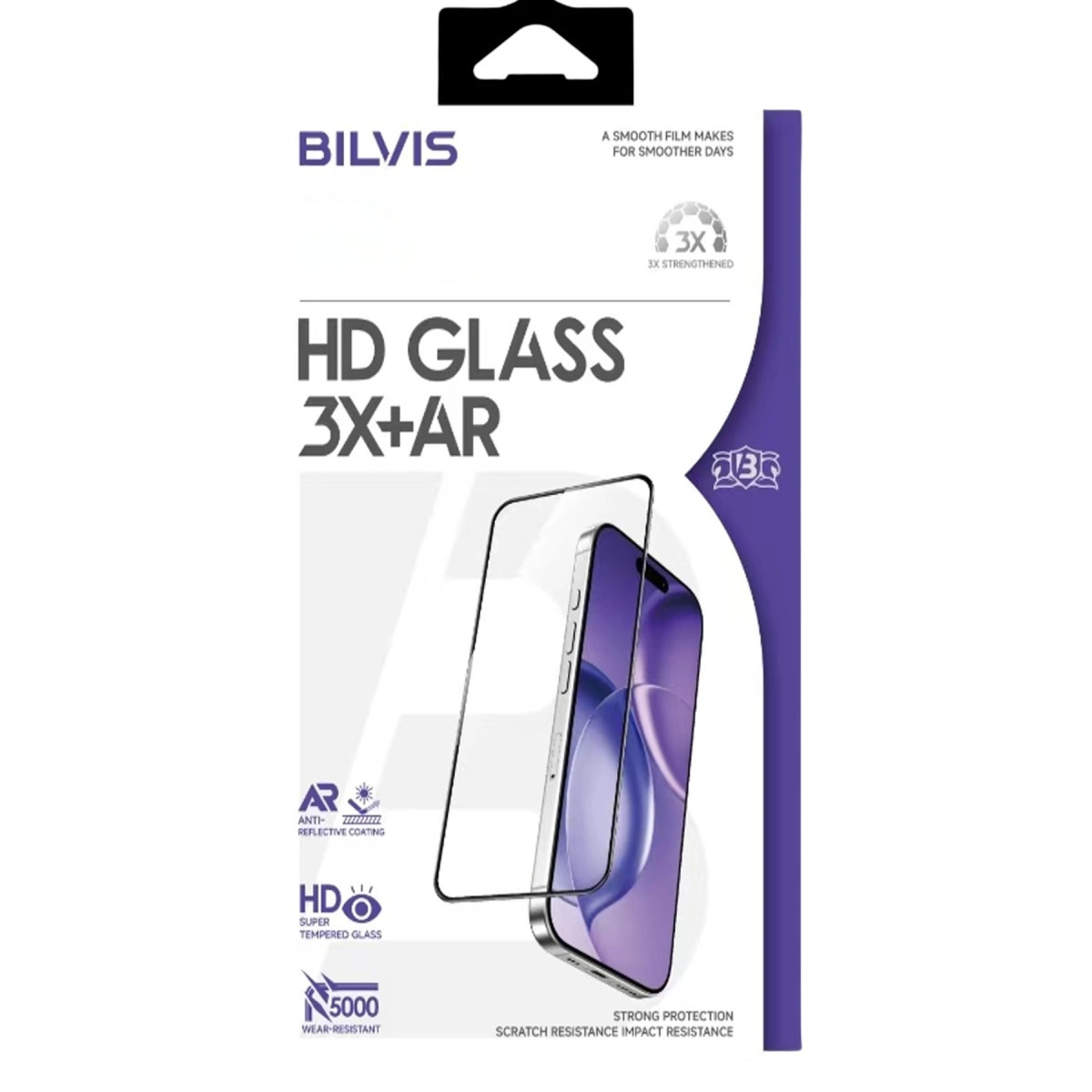 Evimdeyokyok Apple İphone 16 Pro Max Bilvis 3X Ar Hd Cam Ekran Koruyucu - Siyah