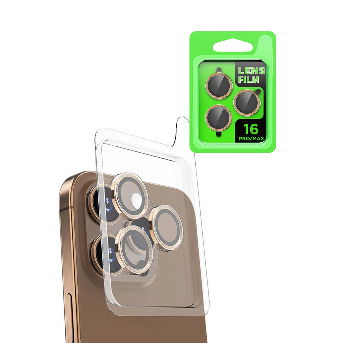 Evimdeyokyok Apple İphone 16 Pro Max Raze Metal Kamera Lens - Desert