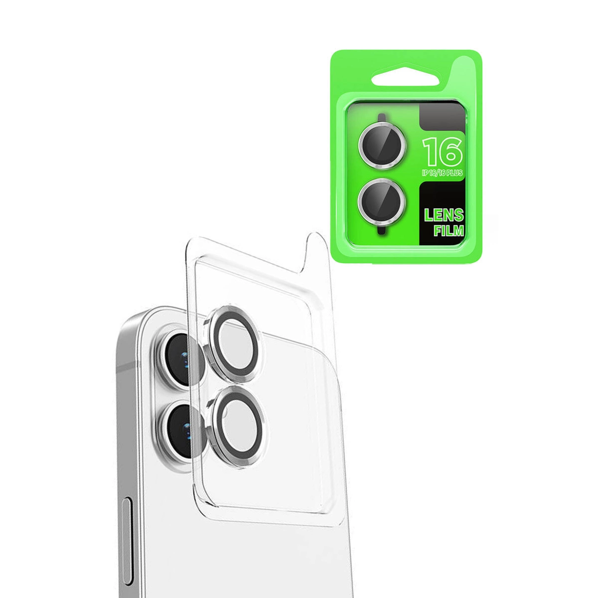 Evimdeyokyok Apple İphone 16 Raze Metal Kamera Lens - Beyaz