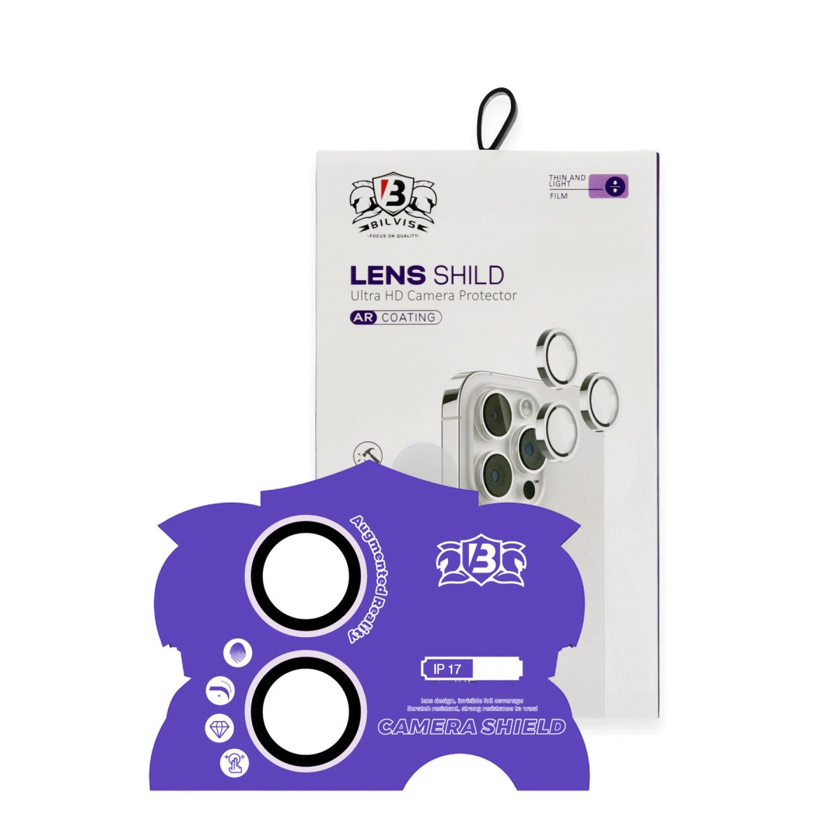 Evimdeyokyok Apple İphone 17 Bilvis Titan Kamera Lens - Lila