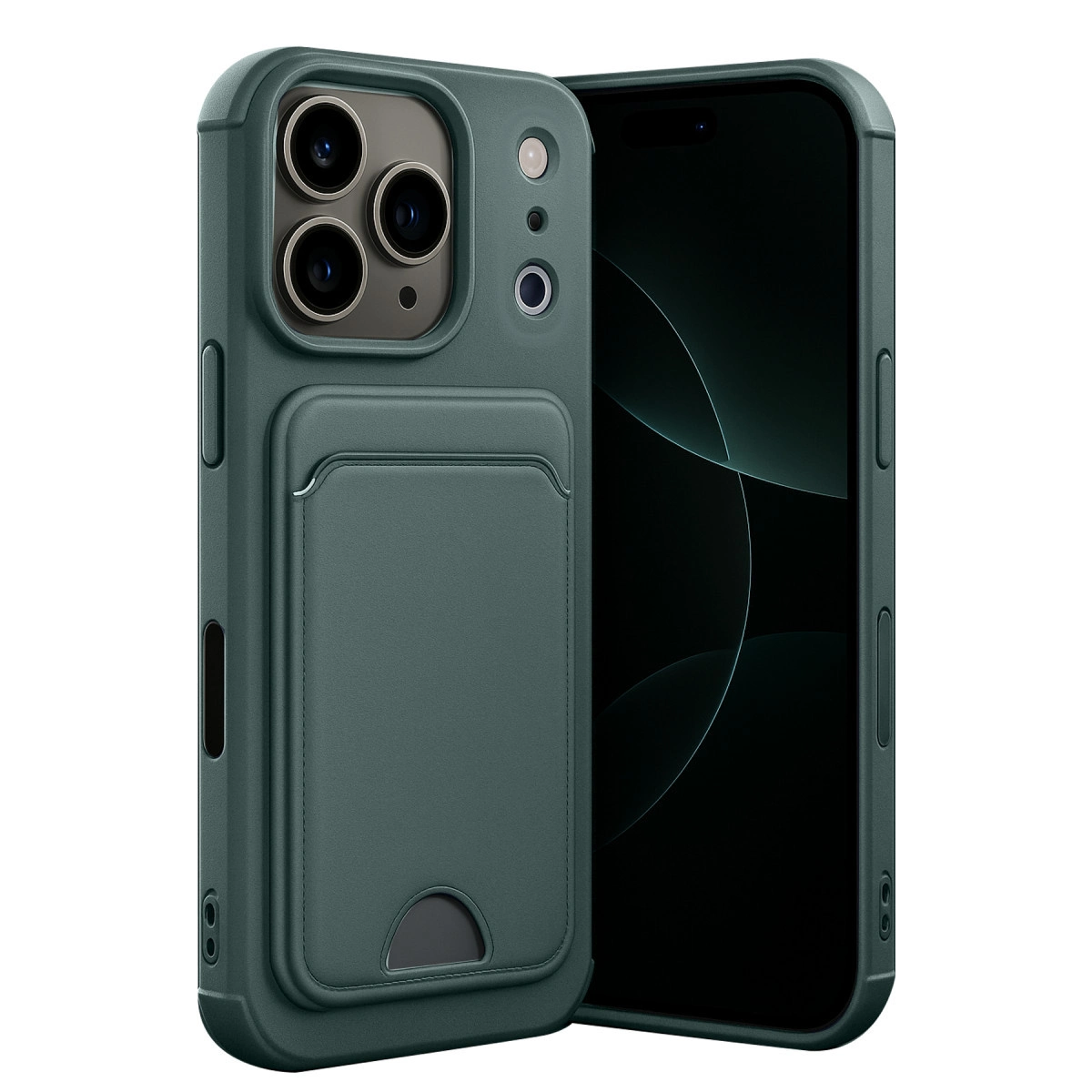 Evimdeyokyok Apple İphone 17 Pro Max Kelvin Kartvizitli Silikon - Koyu Yeşil